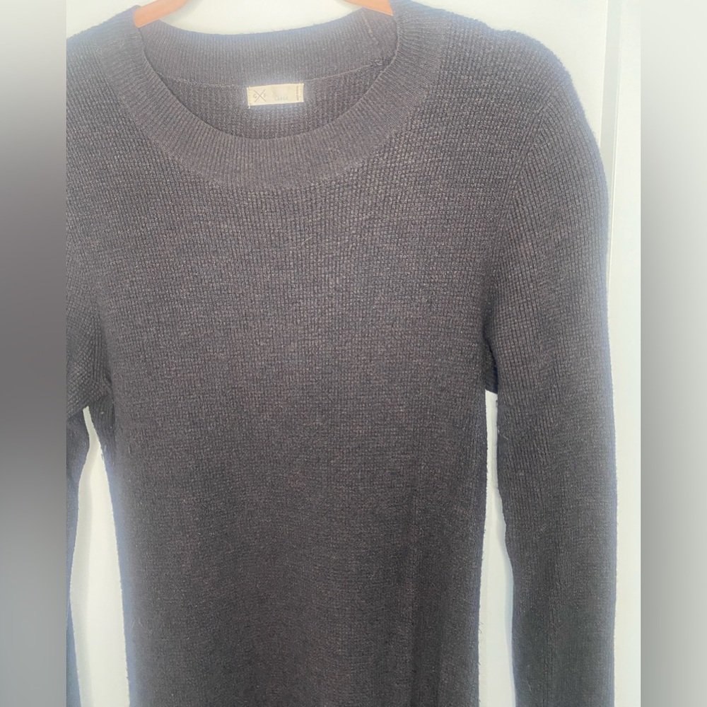 Gentle Fawn grey knit dress, waffle weave, large
